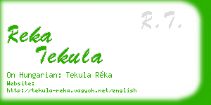 reka tekula business card